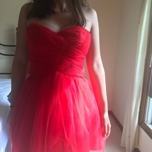 Red tulle dress